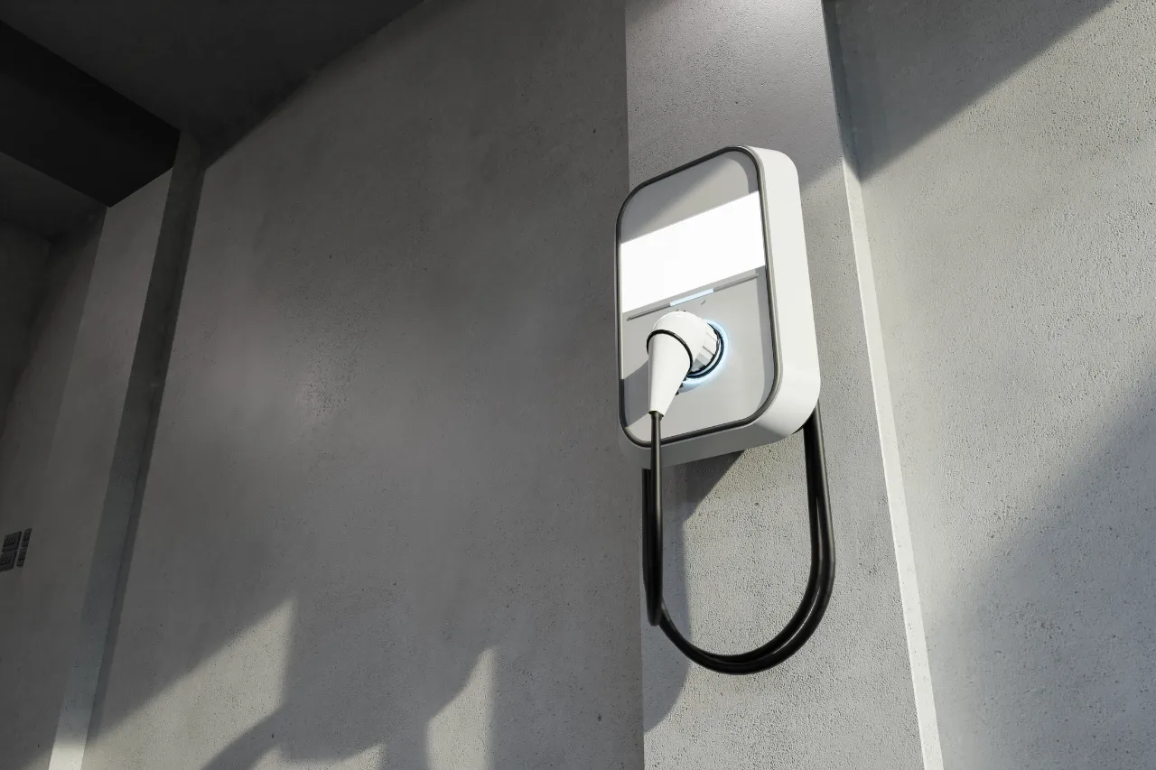 Stazione di ricarica elettrica a parete con cavo