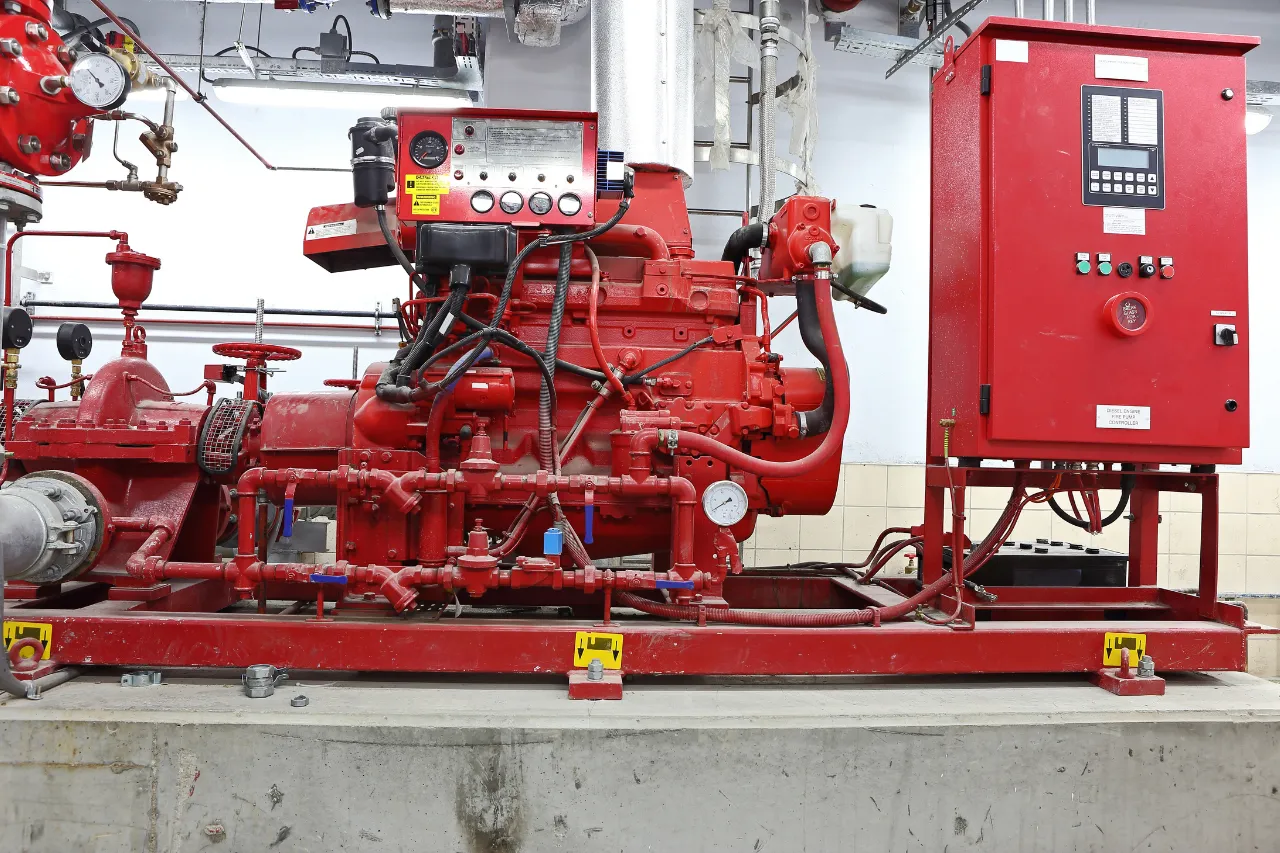 Pompa antincendio diesel con quadro di controllo