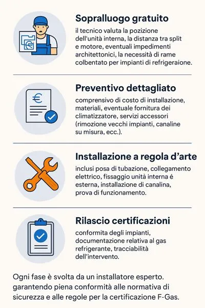 infografica installazione climatizzatore