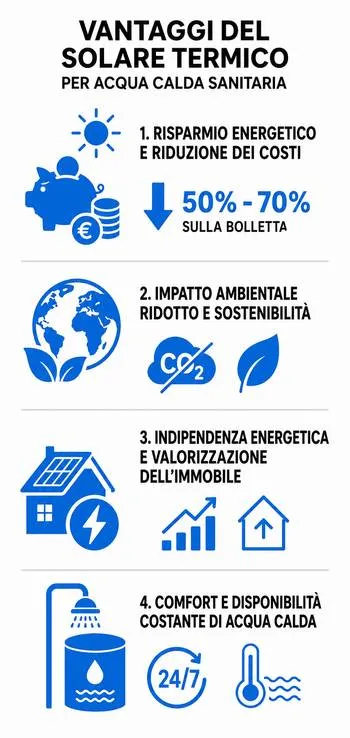 infografica vantaggi solare termico
