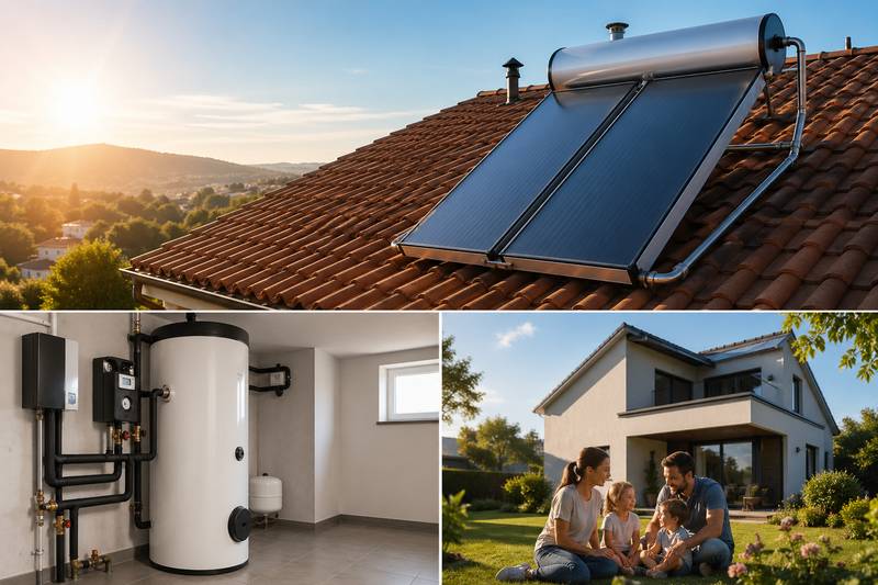 sistema solare per acqua calda in casa
